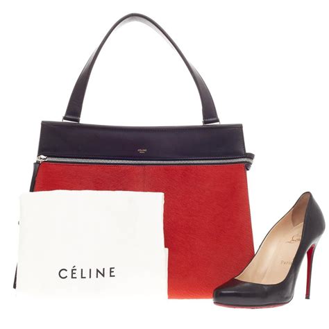 celine pony hair bag|CELINE Pony Hair Calfskin Medium Edge Shoulder Bag.